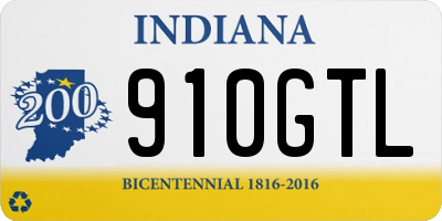 IN license plate 910GTL