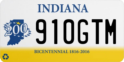 IN license plate 910GTM