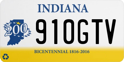 IN license plate 910GTV
