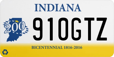 IN license plate 910GTZ