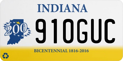 IN license plate 910GUC