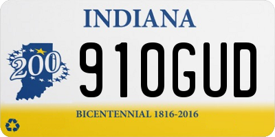 IN license plate 910GUD