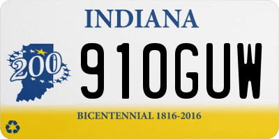 IN license plate 910GUW