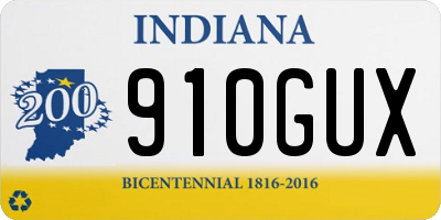 IN license plate 910GUX
