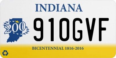 IN license plate 910GVF