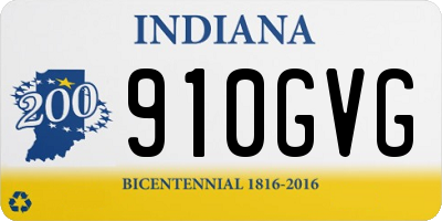 IN license plate 910GVG