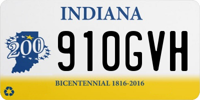 IN license plate 910GVH