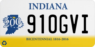IN license plate 910GVI