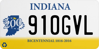 IN license plate 910GVL