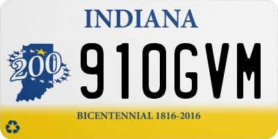 IN license plate 910GVM
