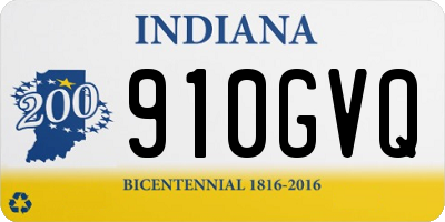 IN license plate 910GVQ