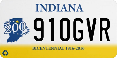 IN license plate 910GVR