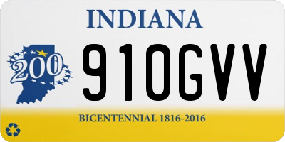 IN license plate 910GVV