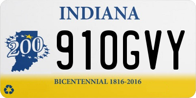 IN license plate 910GVY