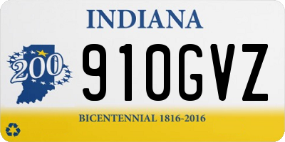 IN license plate 910GVZ