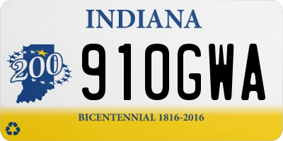 IN license plate 910GWA