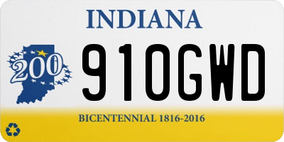 IN license plate 910GWD