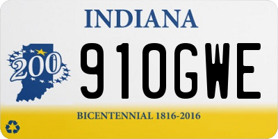 IN license plate 910GWE
