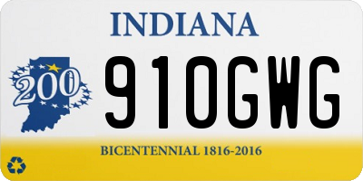 IN license plate 910GWG