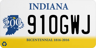 IN license plate 910GWJ