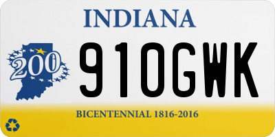 IN license plate 910GWK