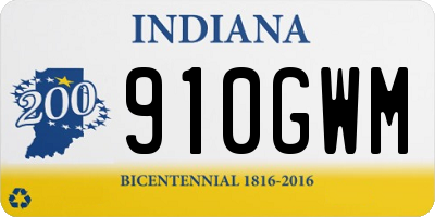 IN license plate 910GWM
