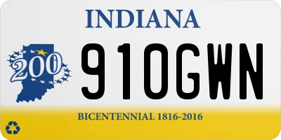 IN license plate 910GWN