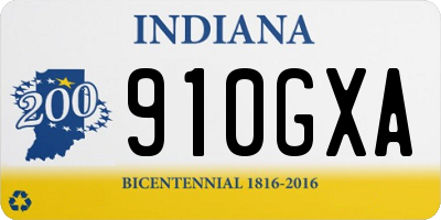 IN license plate 910GXA