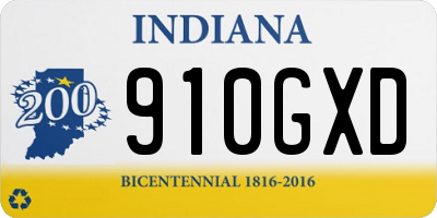 IN license plate 910GXD