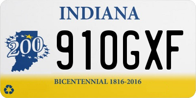 IN license plate 910GXF