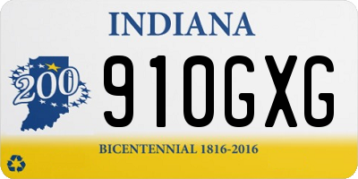 IN license plate 910GXG