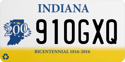 IN license plate 910GXQ