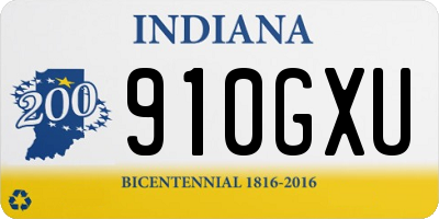 IN license plate 910GXU
