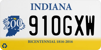 IN license plate 910GXW