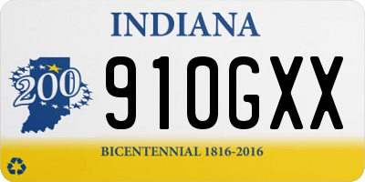IN license plate 910GXX