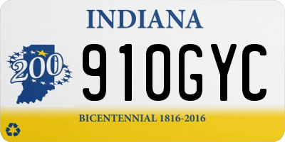 IN license plate 910GYC