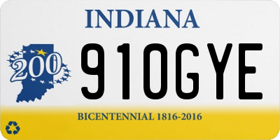 IN license plate 910GYE