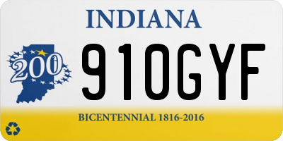 IN license plate 910GYF
