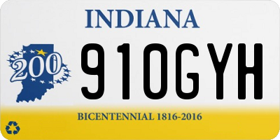 IN license plate 910GYH