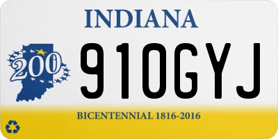 IN license plate 910GYJ