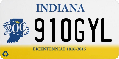 IN license plate 910GYL