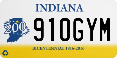 IN license plate 910GYM