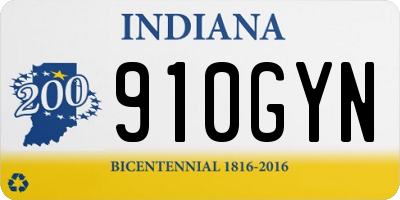 IN license plate 910GYN