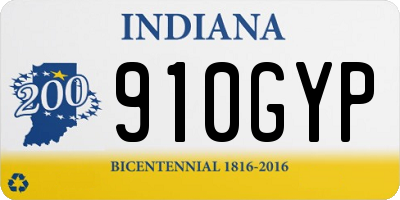IN license plate 910GYP