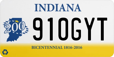 IN license plate 910GYT