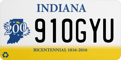 IN license plate 910GYU
