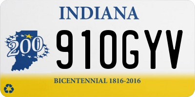 IN license plate 910GYV