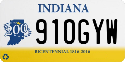 IN license plate 910GYW