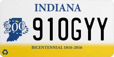 IN license plate 910GYY