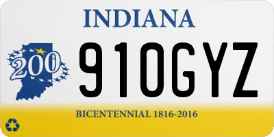 IN license plate 910GYZ